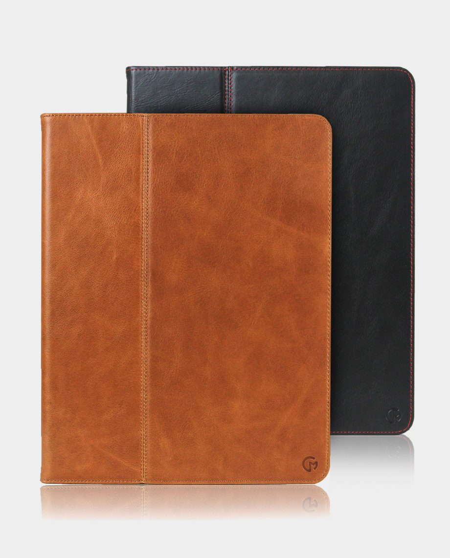 Casemade iPad Leather Case/Cover Tan and Black