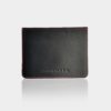 Slim Leather Card Holder Black Front