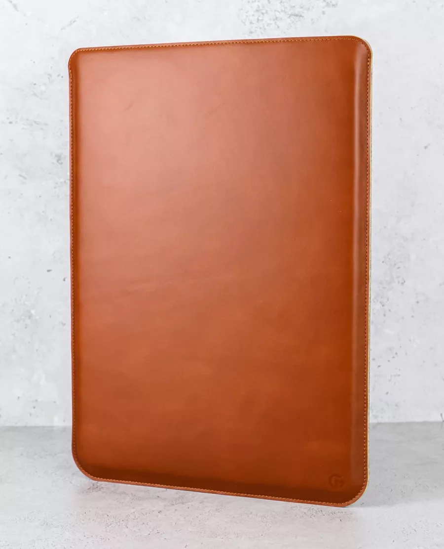 macbook leather sleeve - casemade tan