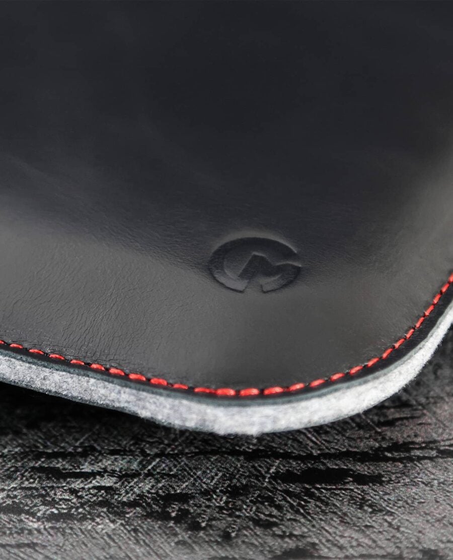 casemade leather macbook sleeve logo